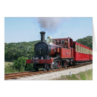 Steam tåg vid Castletown Isle of Man OBS Kort