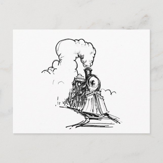 Steam Tåg Vykort (Framsida)