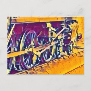 STEAM TÅG VYKORT