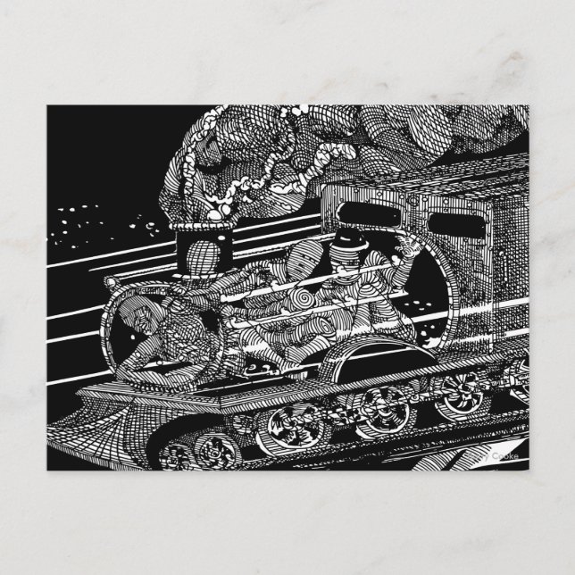 STEAM TÅG VYKORT (Framsida)