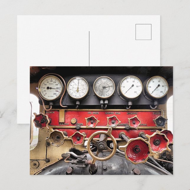 STEAM TÅG VYKORT (Fram/baksida)