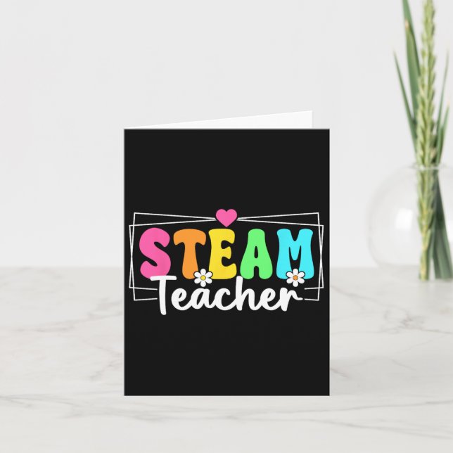 Steam Teacher Back to school Stem Teacher Studente Kort (Framsida)