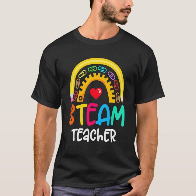 Steam Teacher Squad Team Crew Back to school Stem T Shirt (Framsida)