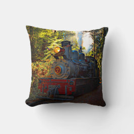 Steam Train Engine 7 Locomotive Railroad Kudde