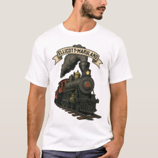 Steam Train Locomotive of Ellicott Maryland T Shirt