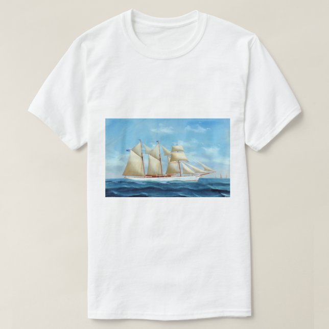 Steam Yacht Dam Torfrida 1910 T Shirt (Design framsida)