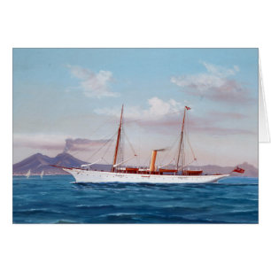 Steam Yacht SY Vanduara 1906 Hälsningskort
