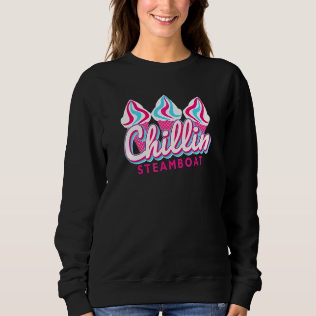 Steamboat Chillin Ice Cream Pop Art Steamboat Colo T Shirt (Framsida)