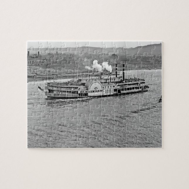 Steamboat "Cincinnati" 1906 pussel (Horisontell)