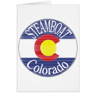 Steamboat Colorado Circle flagga Hälsningskort
