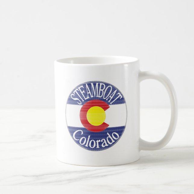 Steamboat Colorado Circle flagga Kaffemugg (Höger)