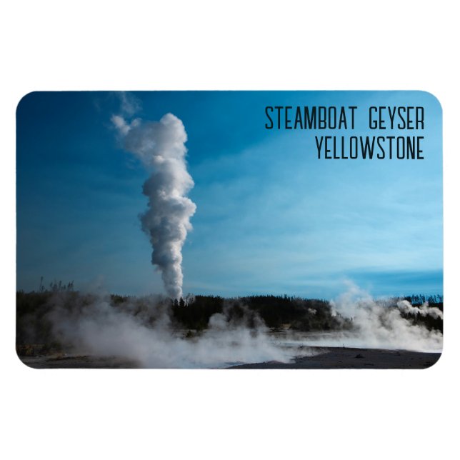 Steamboat Geyser Eruption Yellowstone Magnet (Horisontell)