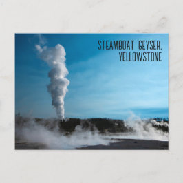 Steamboat Geyser Eruption Yellowstone Vykort
