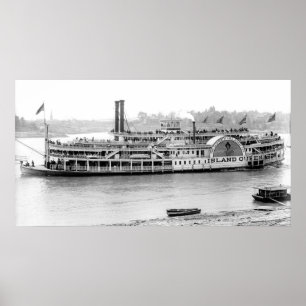 Steamboat "ödrottning" BW 1906 Poster