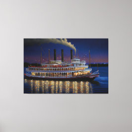Steamboat on the Mississippi, Nautical Art Canvastryck