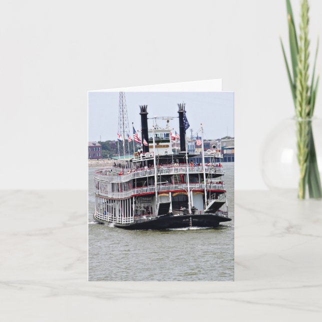 Steamboat på Mississippiet River Kort (Framsida)