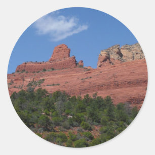 Steamboat Rock i Sedona Arizona Fotografering Runt Klistermärke
