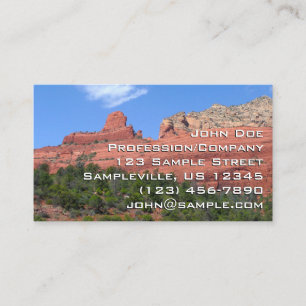 Steamboat Rock i Sedona Arizona Fotografering Visitkort