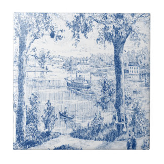 Steamboat sjö kakelplatta