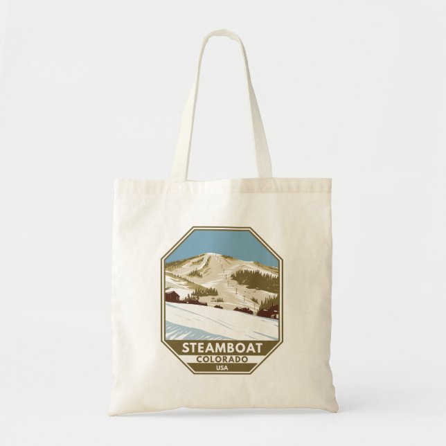 Steamboat Ski Area Winter Colorado Tygkasse (Framsidan)