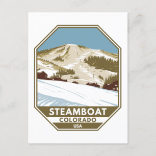 Steamboat Ski Area Winter Colorado Vykort