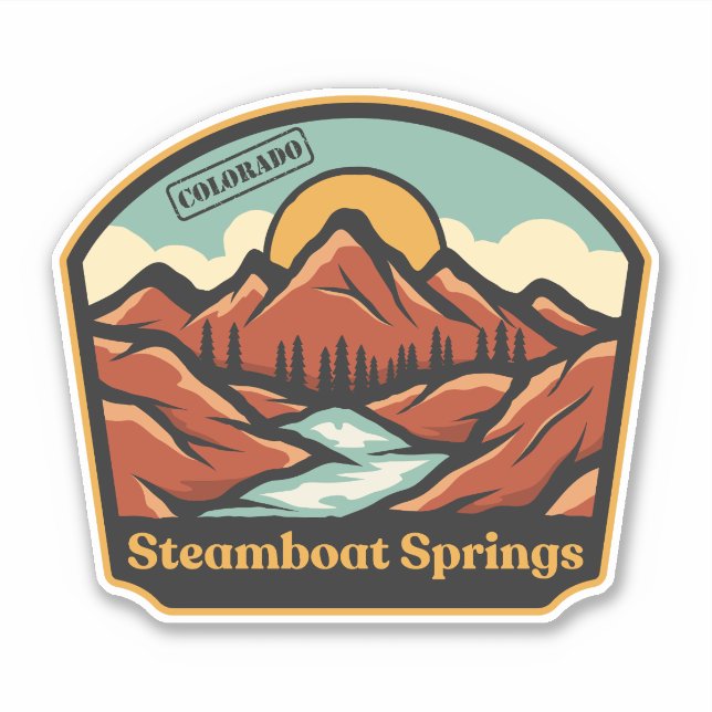 Steamboat Springs, Colorado dekal (Framsida)