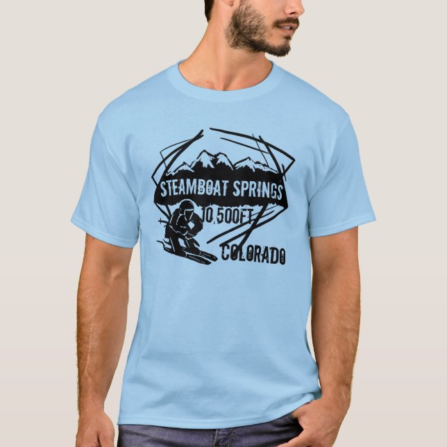Steamboat Springs Colorado skidar Tee (Framsida)