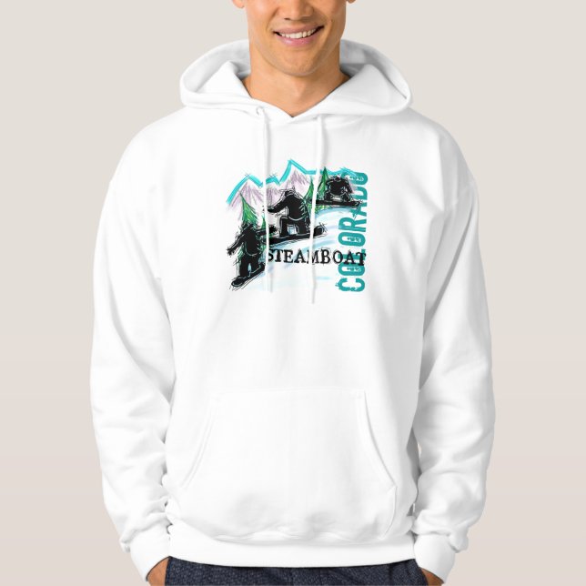 Steamboat Springs Colorado snowboardhoodie Munkjacka (Framsida)