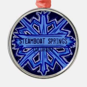 Steamboat Springs Colorado snowflakeprydnad Julgransprydnad Metall