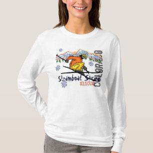 Steamboat Springs skidar höjdhoodien T-shirt