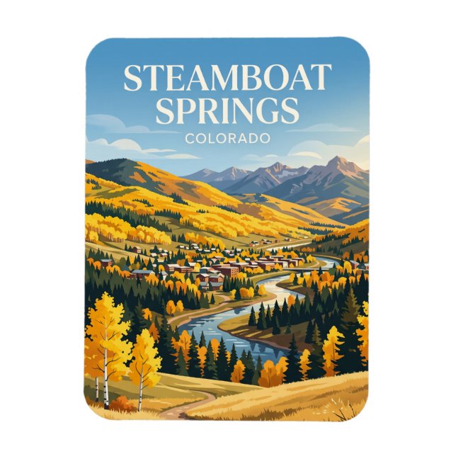 Steamboat Springs USA Magnet (Vertikal)