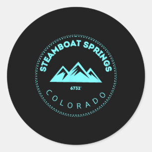 Steamboat Vår Colorado elevated Co Mountain till Runt Klistermärke