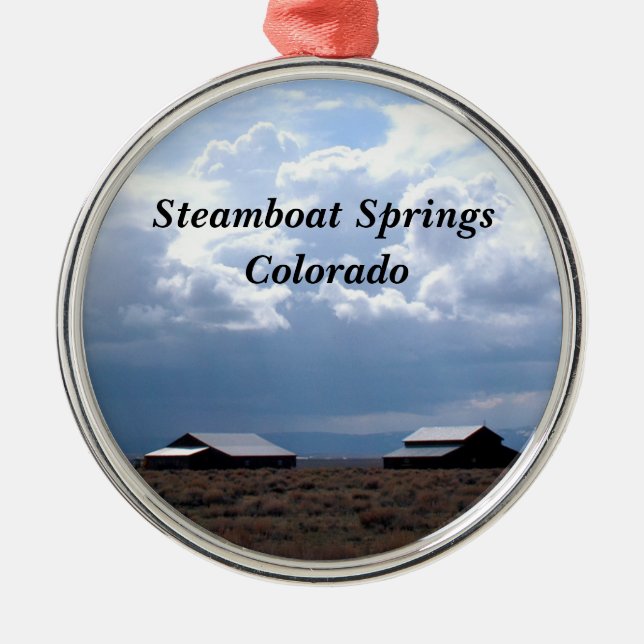 Steamboat Vår, Colorado Julgransprydnad Metall (Framsidan)