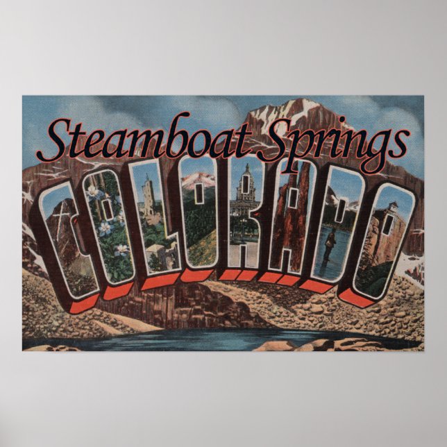 Steamboat Vår, Colorado - Large Brev Scene Poster (Framsidan)