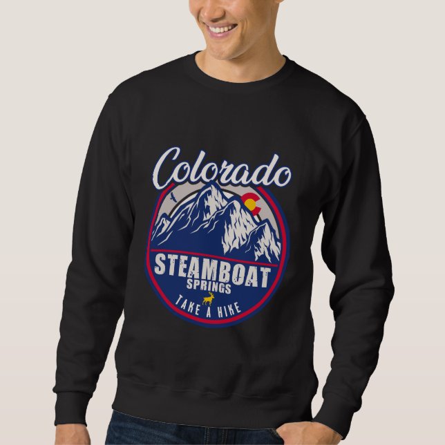Steamboat Vår Colorado Mountain Camping Hiking Lång Ärmad Tröja (Framsida)