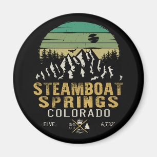 Steamboat Vår Colorado Mountain Camping Hiking Magnet
