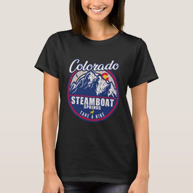 Steamboat Vår Colorado Mountain Camping Hiking T Shirt (Framsida)
