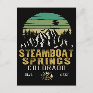 Steamboat Vår Colorado Mountain Camping Hiking Vykort