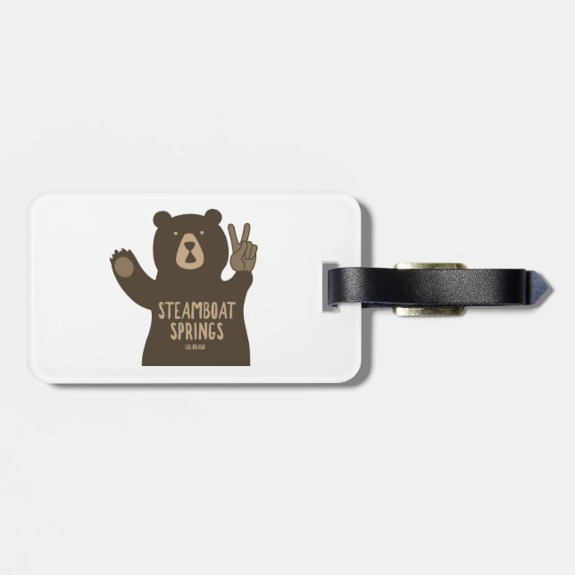 Steamboat Vår Colorado Peace Bear Bagagebricka (Baksida Vågrät)