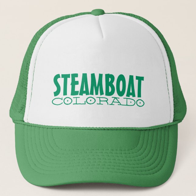 Steamboat Vår Colorado simple grönt hat Truckerkeps (Framsida)