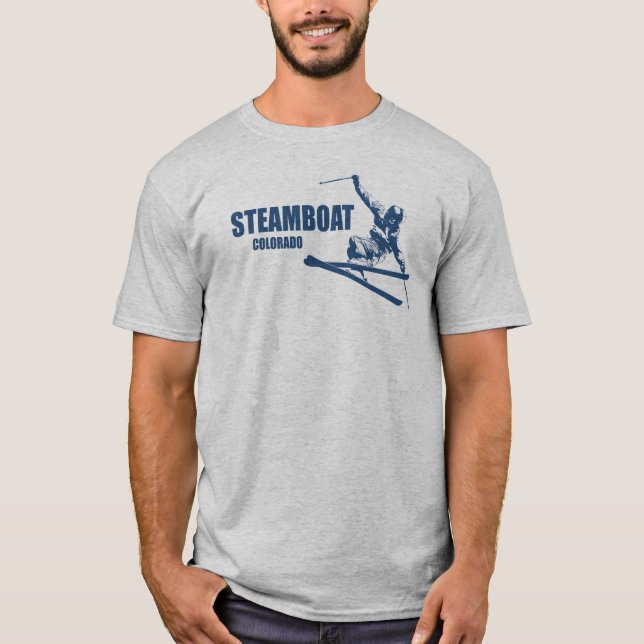 Steamboat Vår Colorado Skier T Shirt (Framsida)