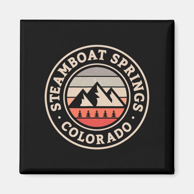 Steamboat Vår Colorado Skiing Snowboarding Lod Magnet (Framsidan)