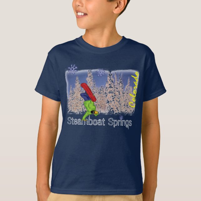 Steamboat Vår-killskjorta Tee Shirt (Framsida)