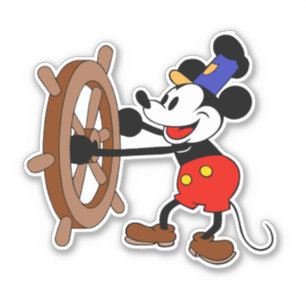 Steamboat Willie Mickey Mouse Sticker Klistermärken