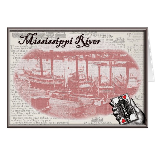 Steamboatdobbleri Hälsningskort (Framsidan Horizontal)