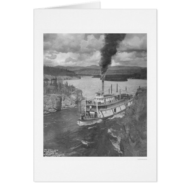 SteamboatYukon territorium 1920 Hälsningskort (Framsidan)