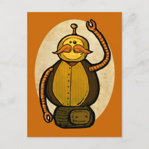 Steambot Antique Robot Vykort