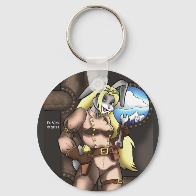 Steambunny Keychain Nyckelring (Framsida)