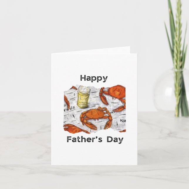 Steamed Crabs födelsedagskort Tack Kort (Framsida)