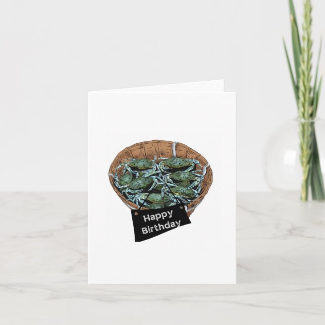 Steamed Crabs födelsedagskort Tack Kort (Framsida)